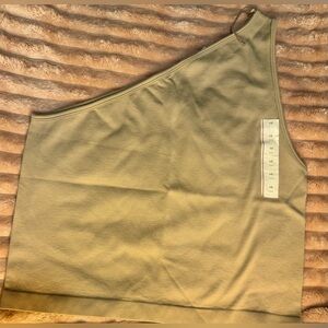 A New Day Ribbed One-Shoulder Tank – NWT